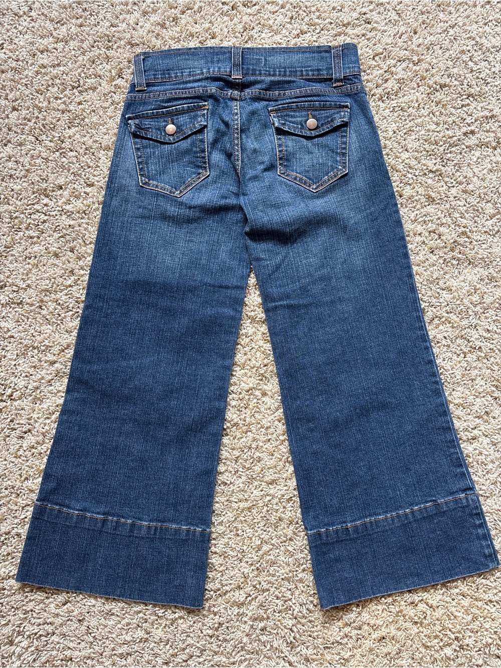 DELiA*S Vintage Y2K Dream Jeans - Gaucho Style Crop Wide Leg Low Rise Sz 1 - 2 - Picture 7 of 8